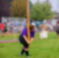 Strength coach, Rebecca Briggs, throwing a caber at the Central Oregon Celtic Festival near Bend, Oregon.
