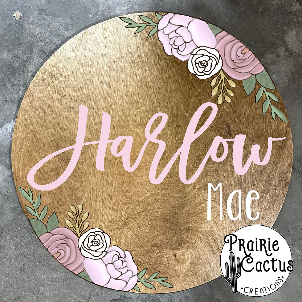 Thumbnail: ‘Harlow’ Floral Name Sign