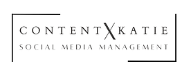 Logo of social media management business Content X Katie Media Katie Cox is the Social Media Manager 