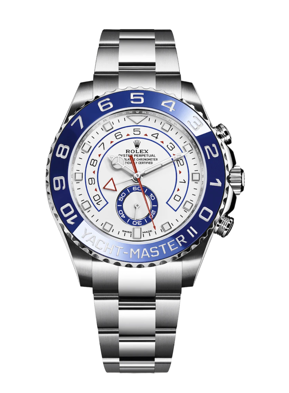 Rolex Yacht Master II 44mm SS blue bezel box and papers 2017 Mercedes 116680