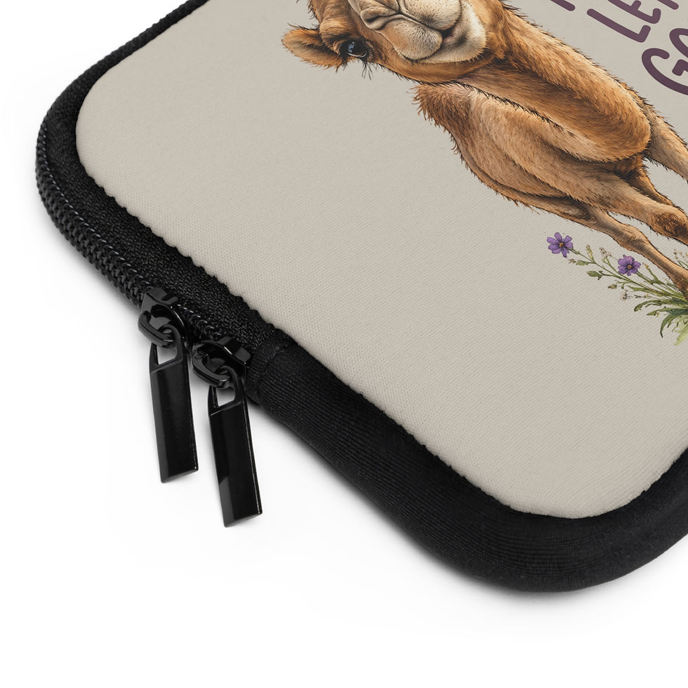 Thumbnail:  Laptop Sleeve — Camel "Doing My Best Letting God Do The Rest"