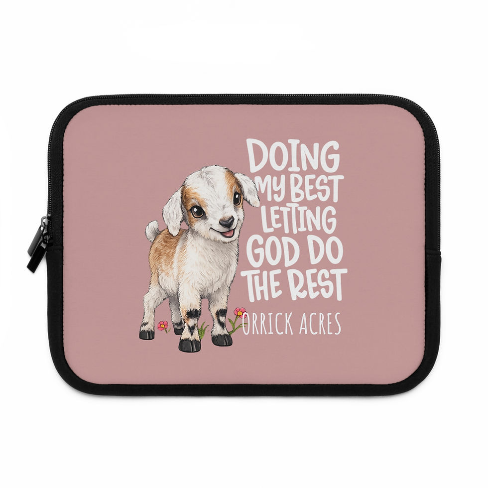 Thumbnail: Laptop Sleeve — Goat "Doing My Best Letting God Do The Rest"
