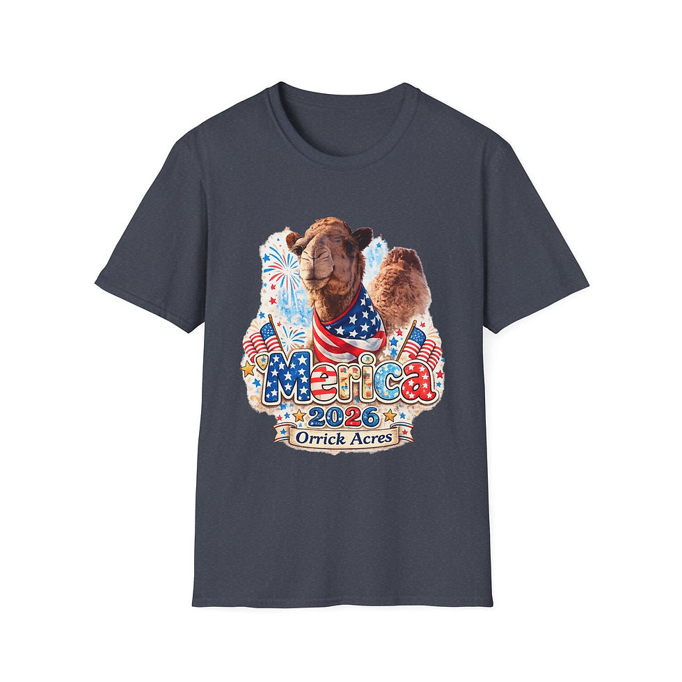 Thumbnail: T-Shirt — 'Merica 2026 Camel Patriotic Tee 