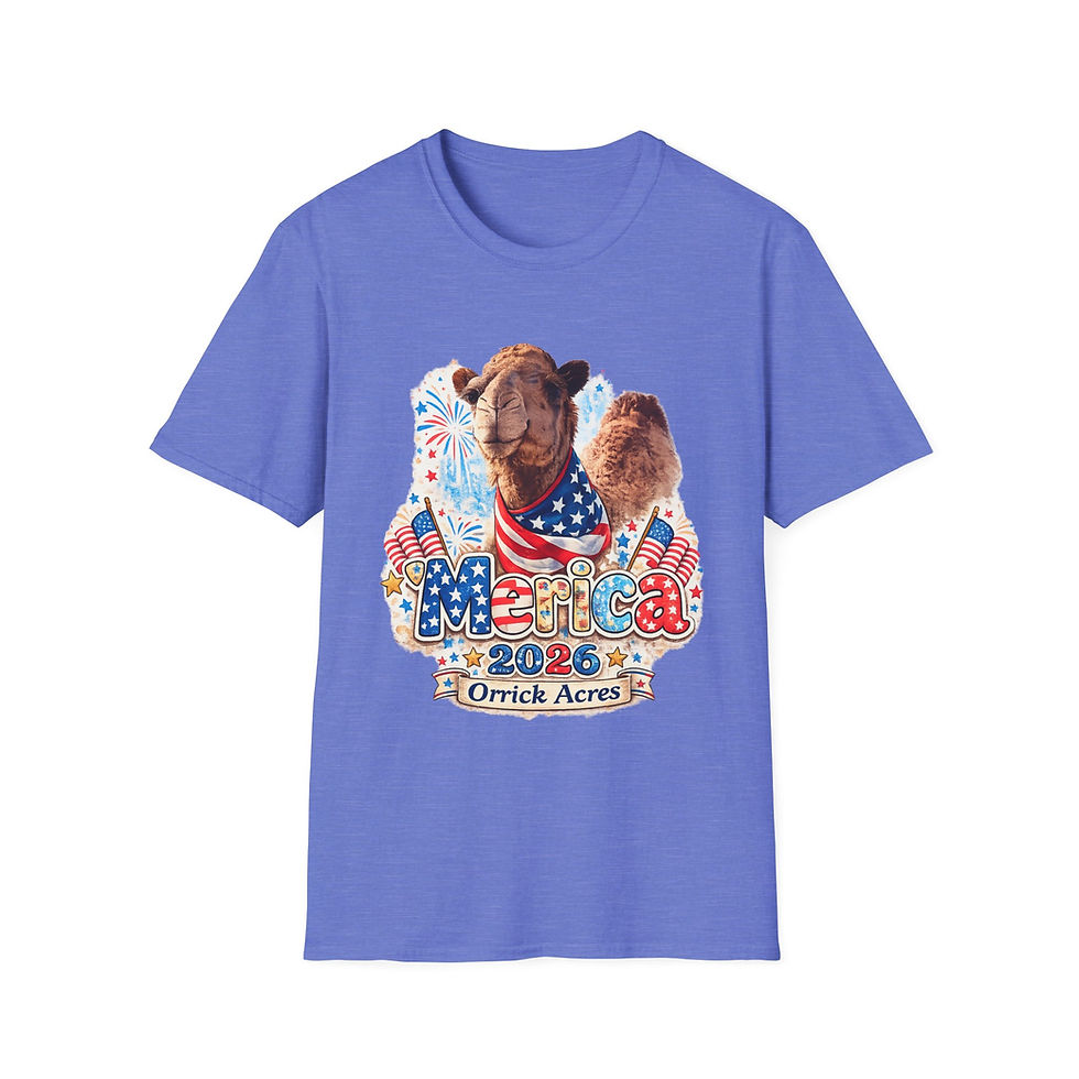 Thumbnail: T-Shirt — 'Merica 2026 Camel Patriotic Tee 
