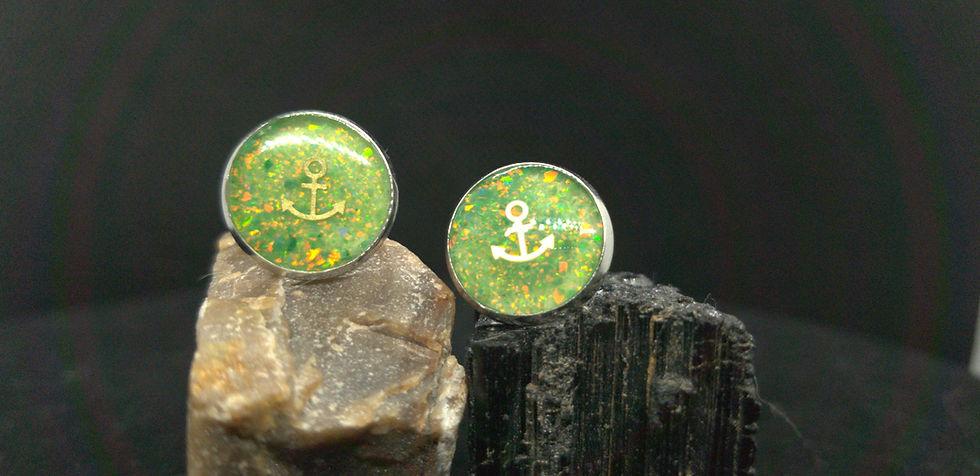 Nautical Green Studs