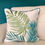 Thumbnail: 2 Embroidered Cushion Covers- Palm Springs- Aqua Blue
