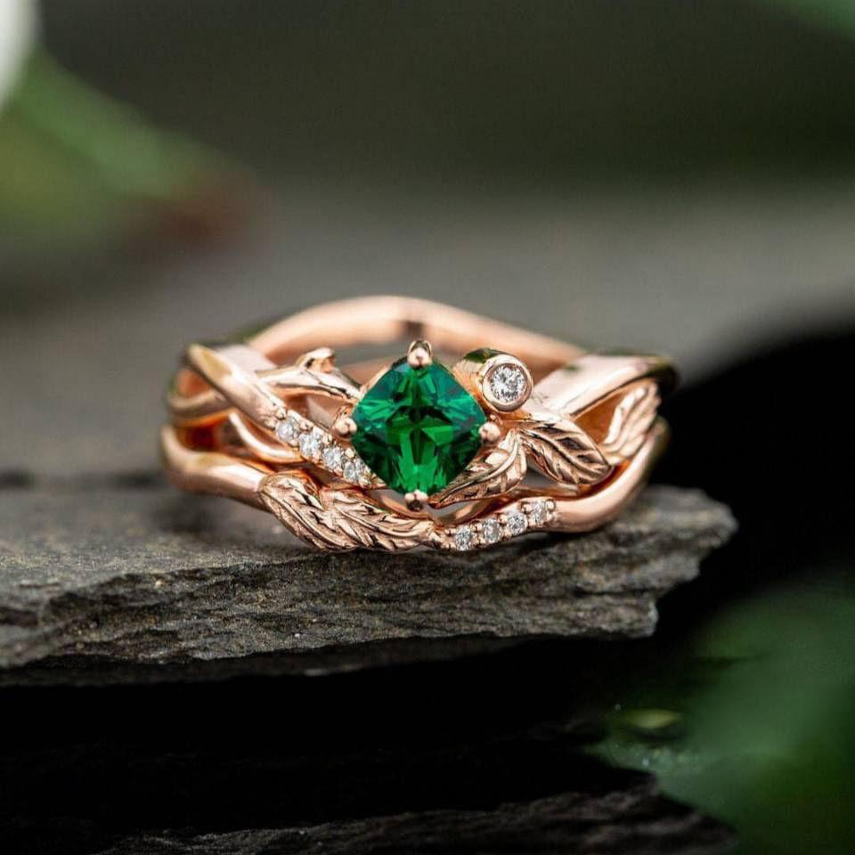 Emerald Forest Crown Ring
