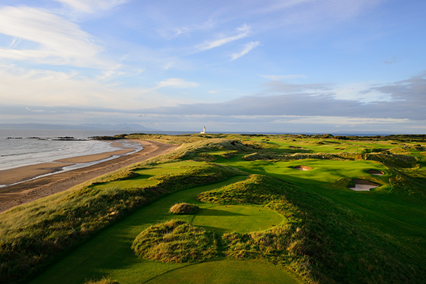 A dramatic clifftop links course on the Ayrshire coast, renowned for its stunning views and championship pedigree.