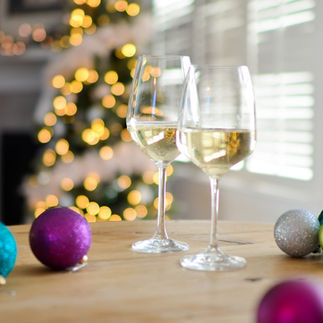 Two glasses of white wine