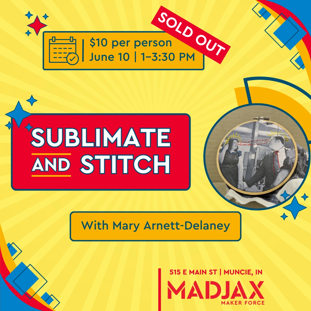 Sublimate and Stitch, June 10, 1–3 pm