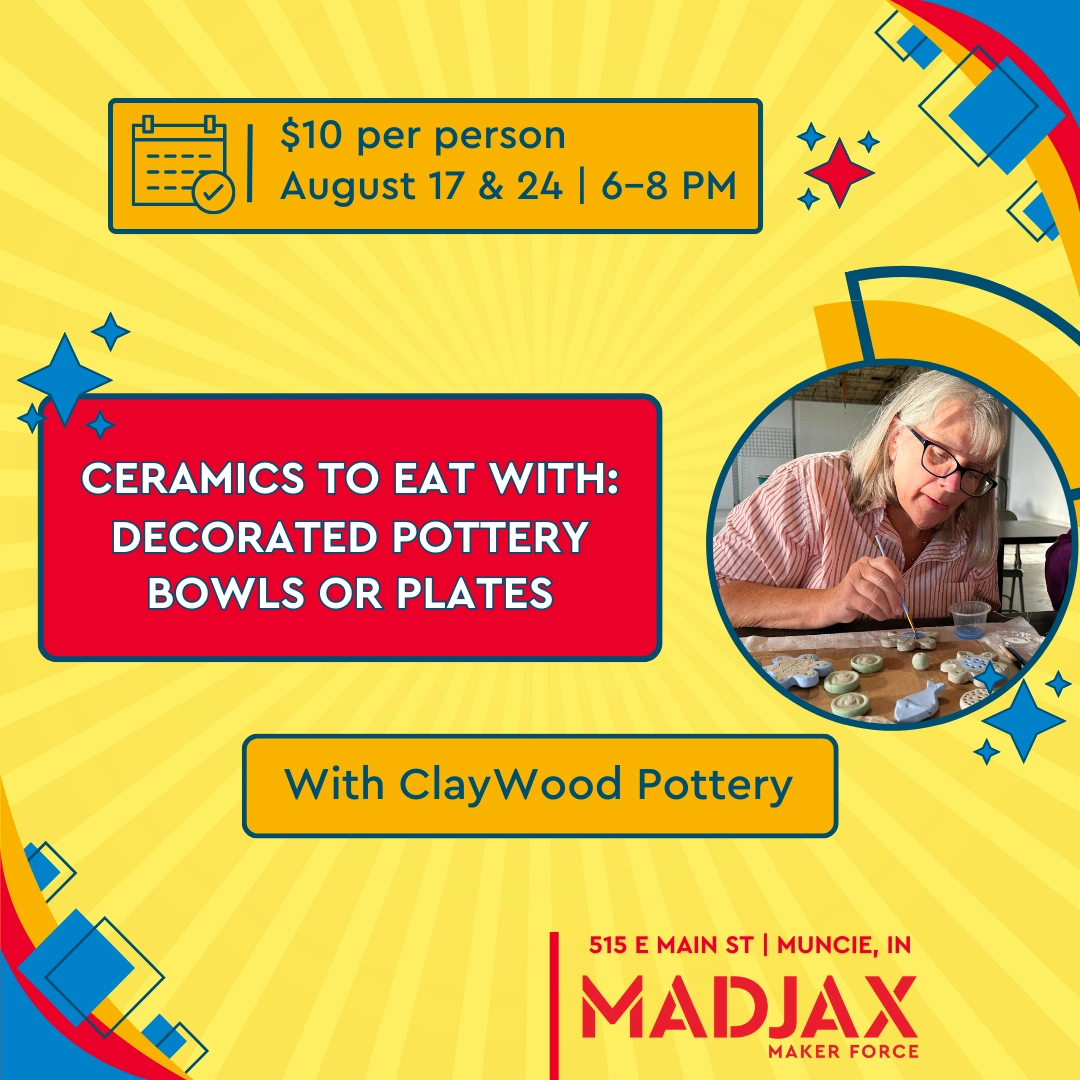 Ceramics to Eat With, August 17 & 24, 6–8 pm