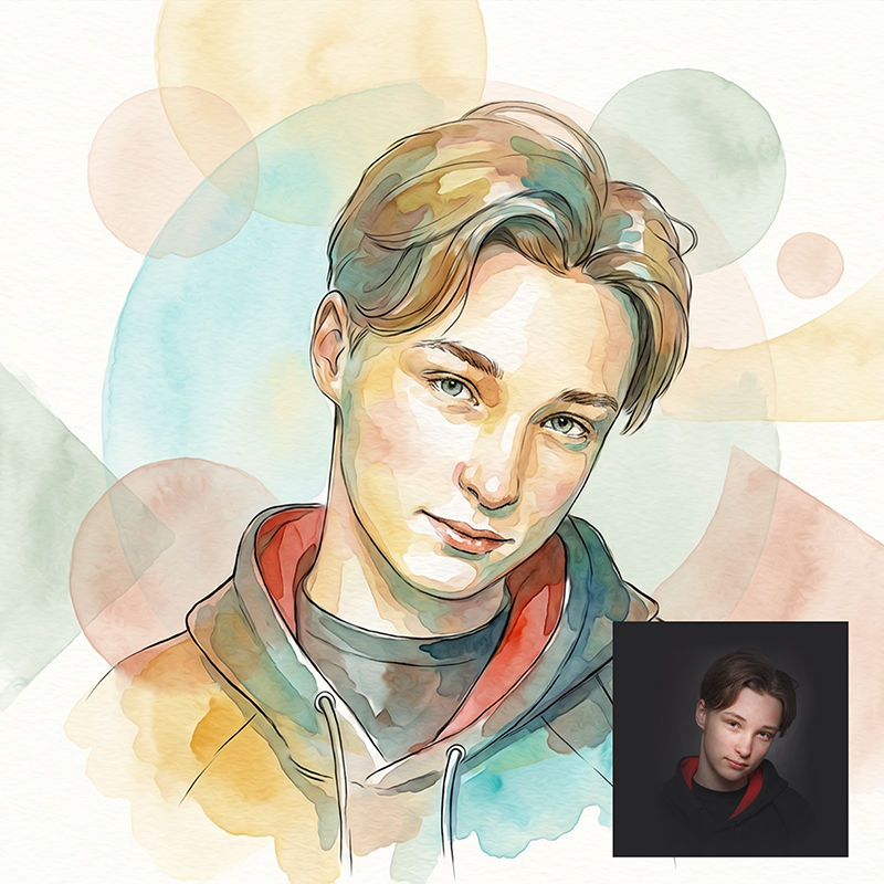 Close-up view of a digital artist working on photo editing on a high-resolution screen