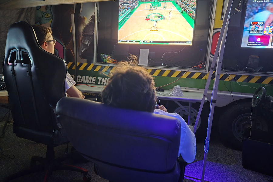 Rolling Video Games trailer at Project Sunrise Grad Party, Biddeford, Maine