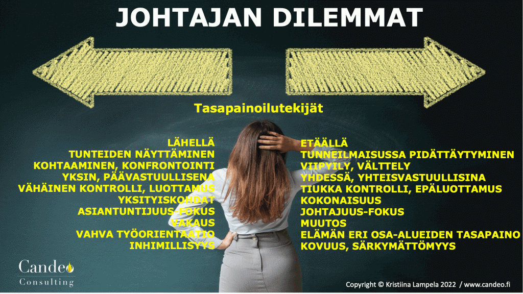 JOHTAJAN TASAPAINOILUTEKIJÄT ja näkökulmia johtamisen menestysstrategioiksi