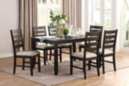 Blair Farm 7pc Dinette Brown Finish