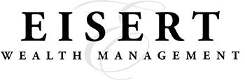 Cursive white letter E logo on a black background