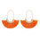 Thumbnail: Mye1038 - Fan Shape Drop Hoop Earrings