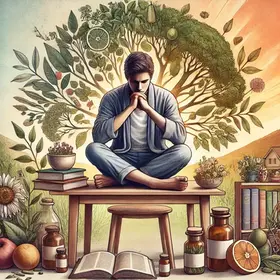 Un naturopathe assis sur une table semble réfléchir à sa pratique