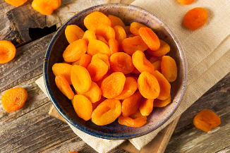 Abricots secs riches en calcium