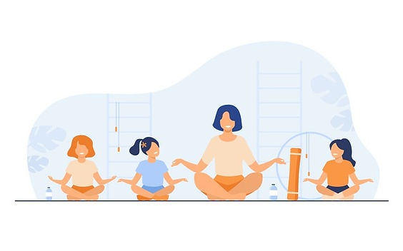 learning from a professional yoga teacher