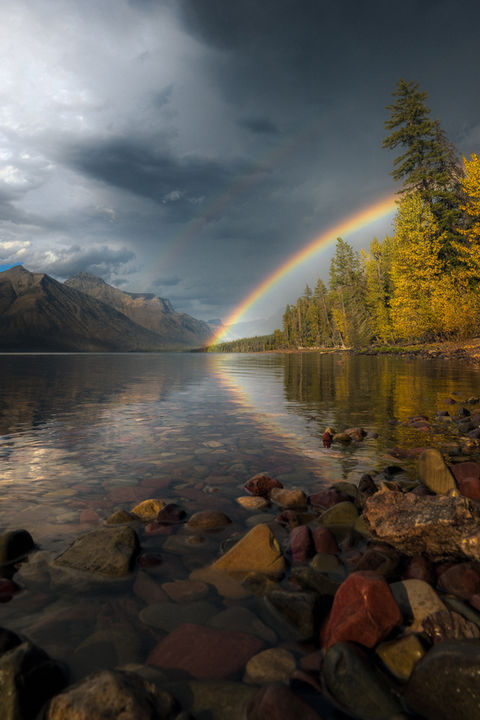 Rainbow at Lake McDonald, Glacier National Park