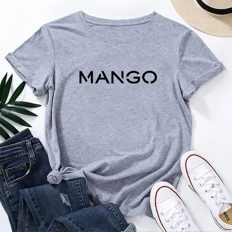 Miniatura: 2025 New Trend Woman Cotton T-shirt Spring Summer Daily Casual Fashion O-neck Sh