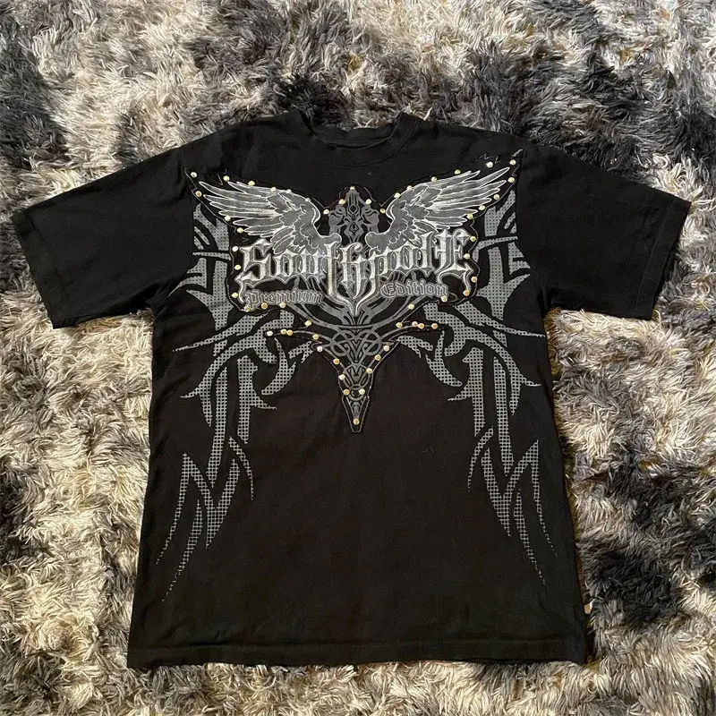Miniatura: Classic Y2K Gothic Style T-shirt Print Oversized T Shirt High Street Shirts Goth