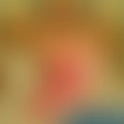 A woman waking up, arms stretched out