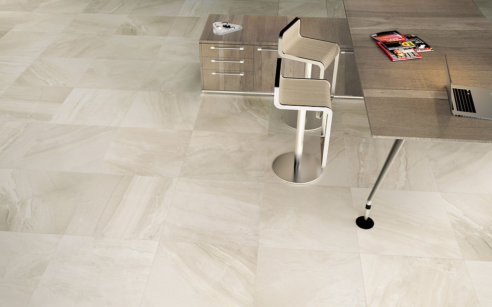 Thumbnail: Floor installation of Earthstone Tortora porcelain tile