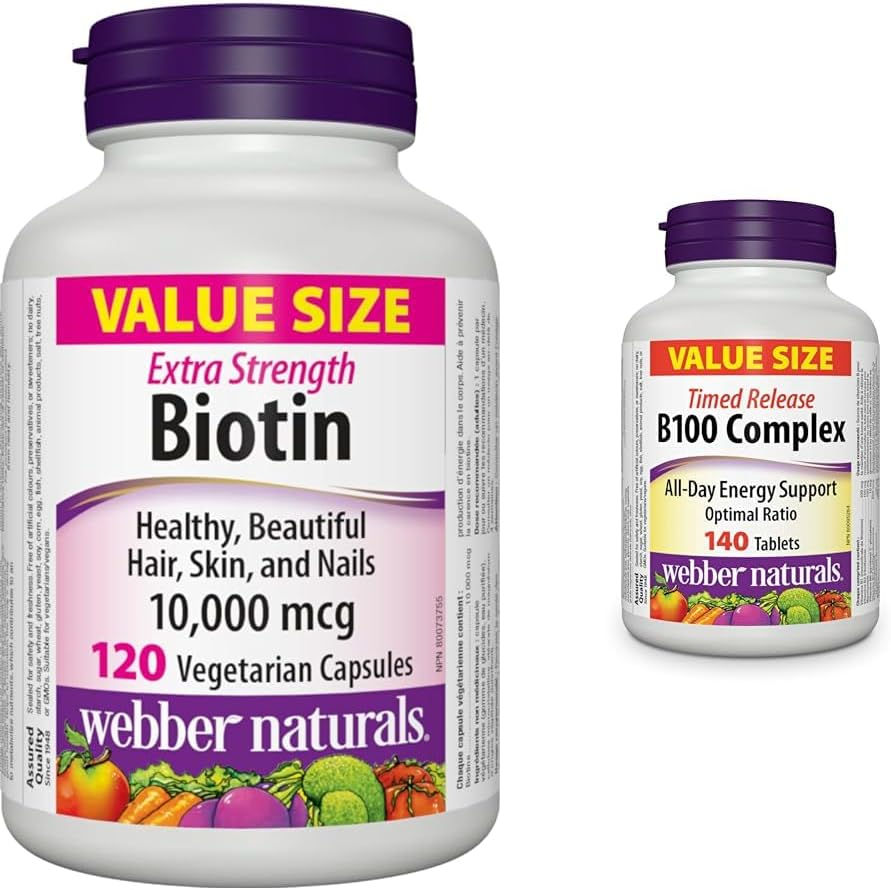 Miniature : Webber Naturals Biotine 10 000 mcg, 30 gommes, soutient la santé des cheveux, 