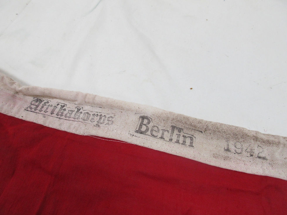 Thumbnail: WW2 German Recognition Flag - Balkankreuz - Stamped 'Afrika Korps' Berlin 1942 