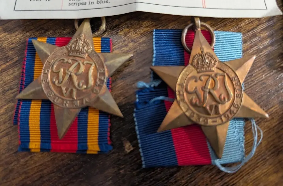 Thumbnail: WW2 4x Medal Set 1939-45 & Burma Stars + Defence & War Medals to Mr A E Joyce