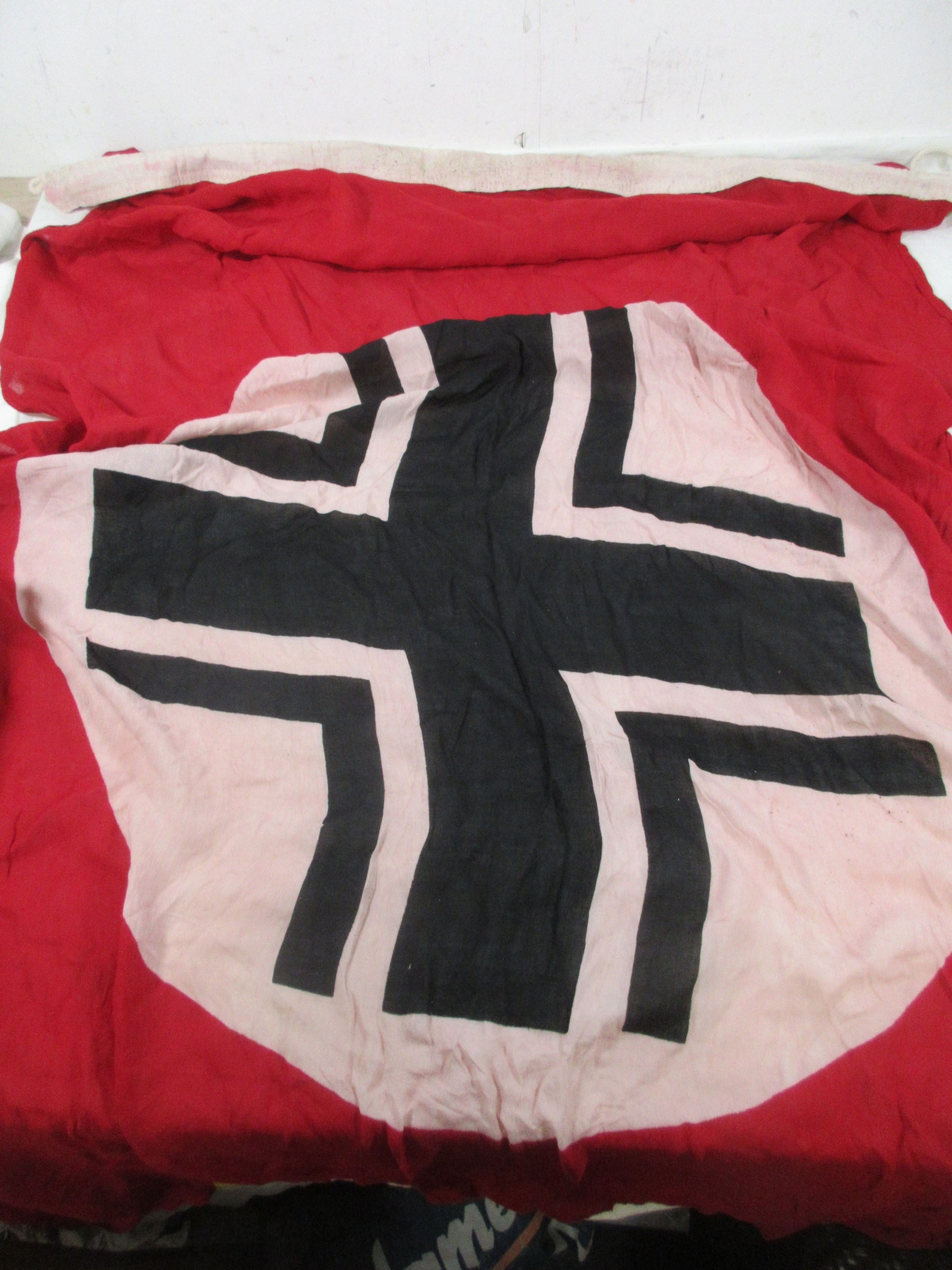 WW2 German Recognition Flag - Balkankreuz - Stamped 'Afrika Korps' Berlin 1942