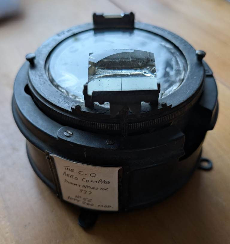 Rare WW1 C.O. Aero Compass Patent 337 - Serial Number No. 52 - Pattern 200 Model