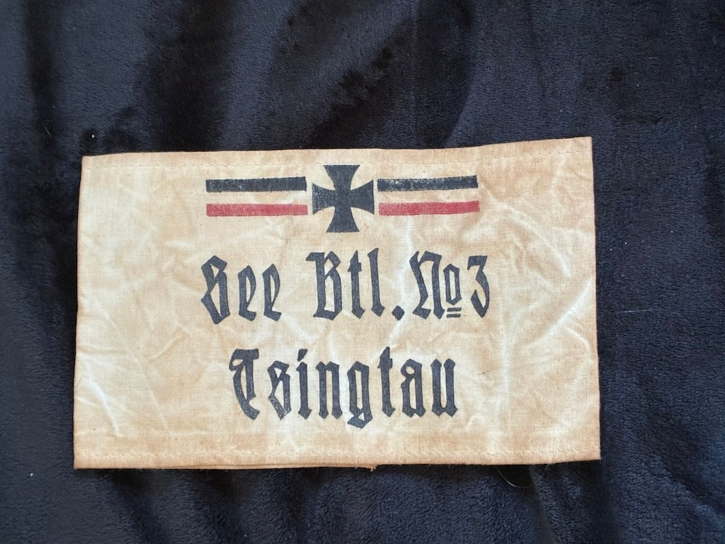 German WW1 Period Tunic Armband for German Chinese colony of Tsingtau