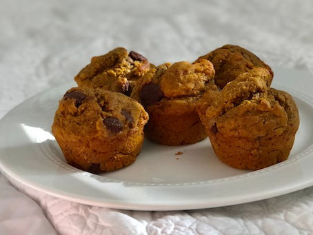 Healthy Pumpkin Chocolate Chip Muffins