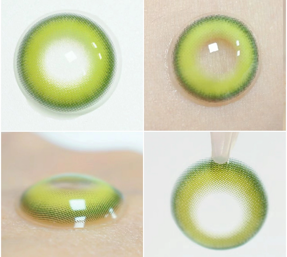 Thumbnail: Sakura Leaf Green Contact Lenses