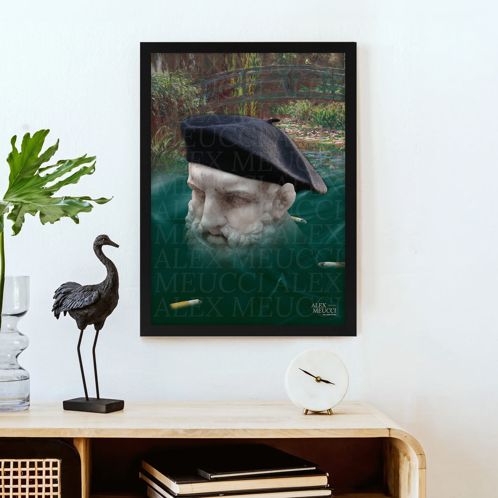 FAG-END POND - A3 Framed Print by Alex Meucci