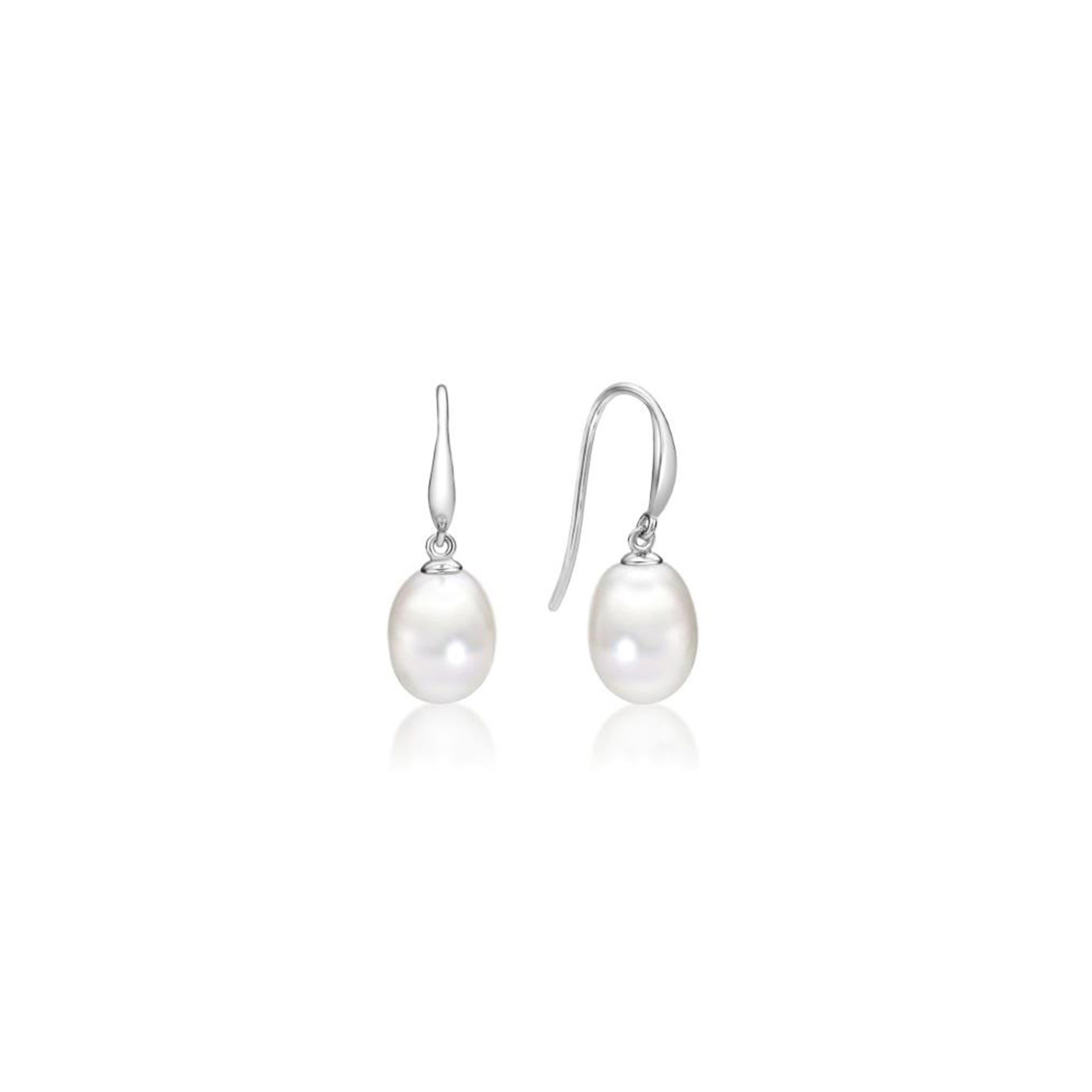 Sterling Silver Fresh Water Pearl Hook Earrings