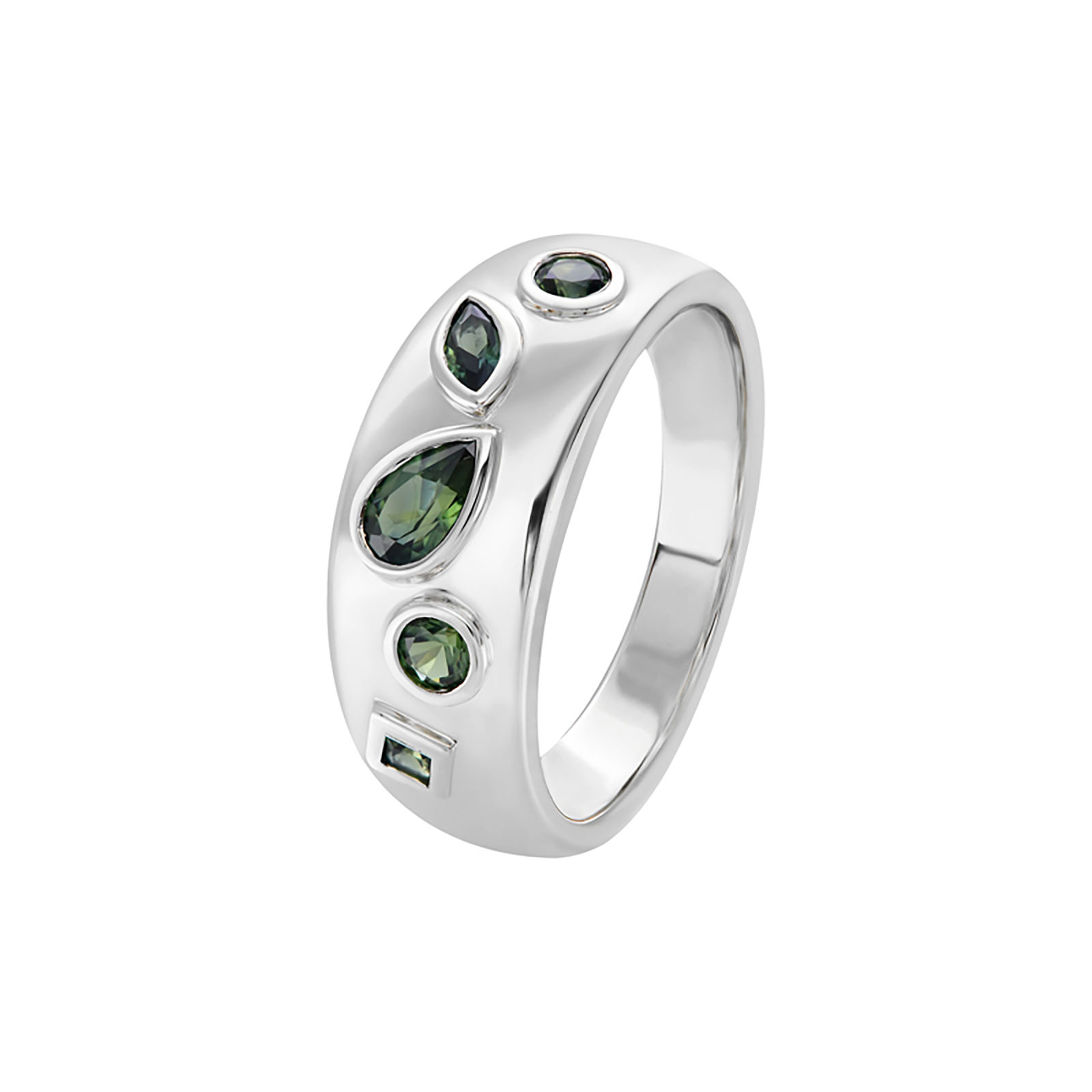 Aiden White Gold Sapphire Ring