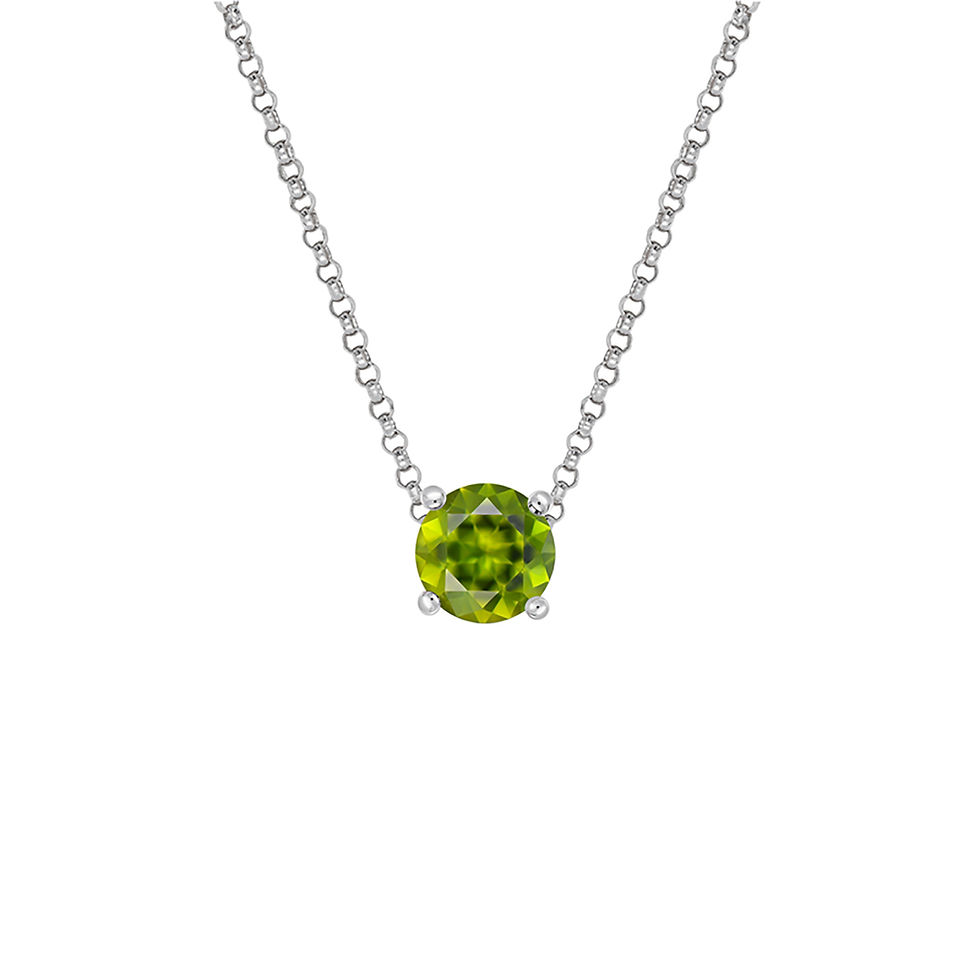 Thumbnail: Maira Sapphire Round Necklace