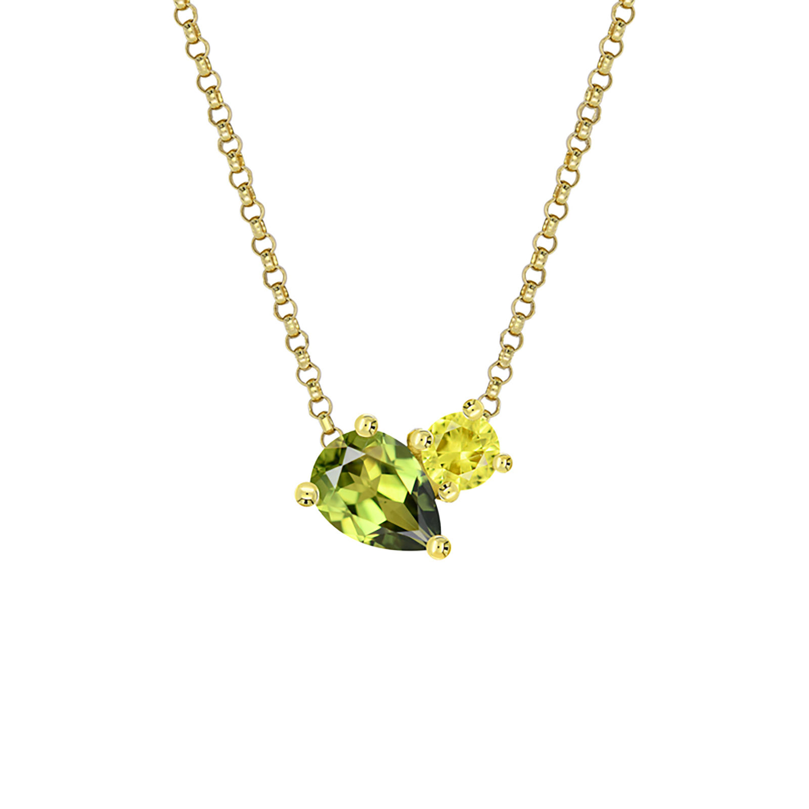 Toi Et Moi Yellow Sapphire Necklace
