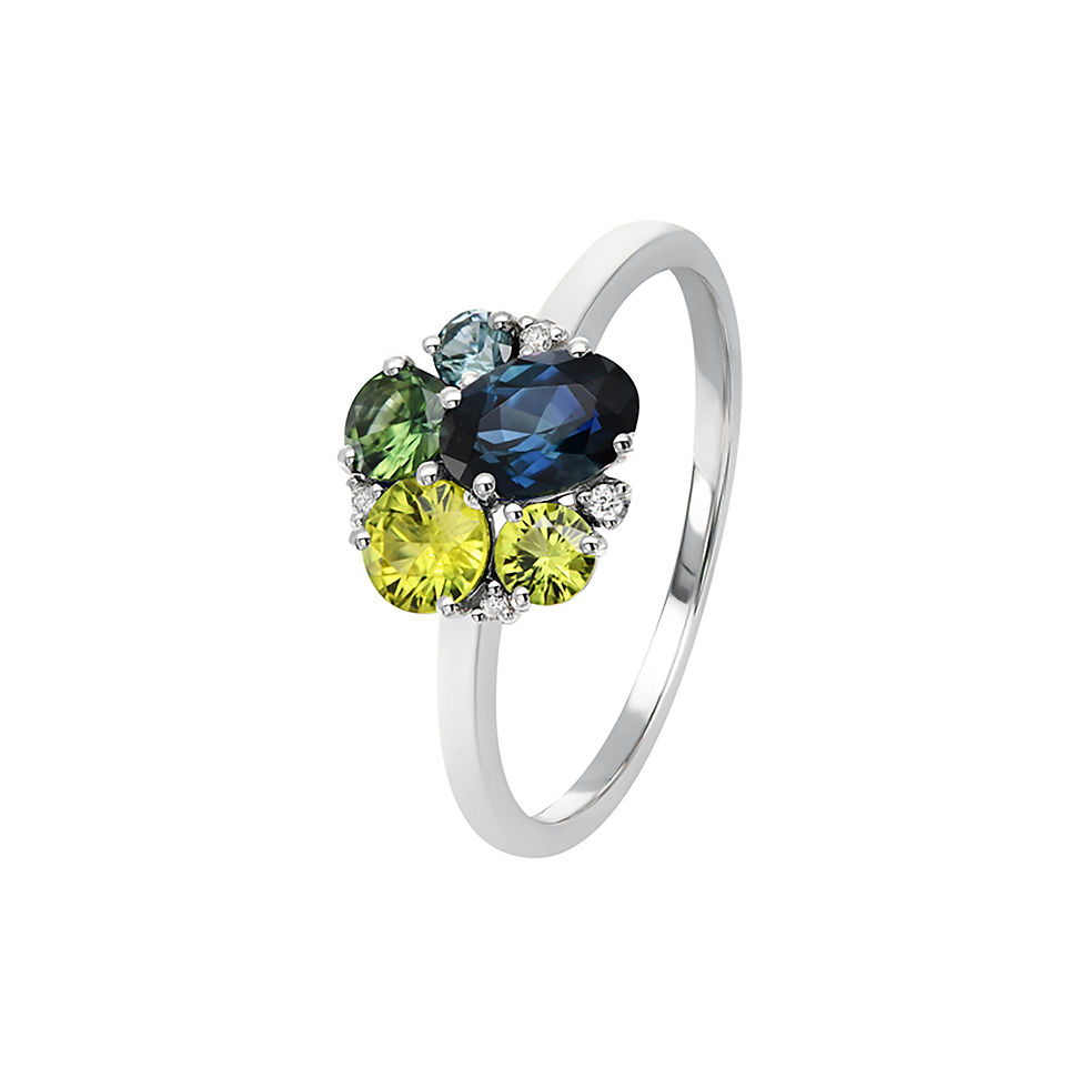 Fantasia White Gold Sapphire Ring