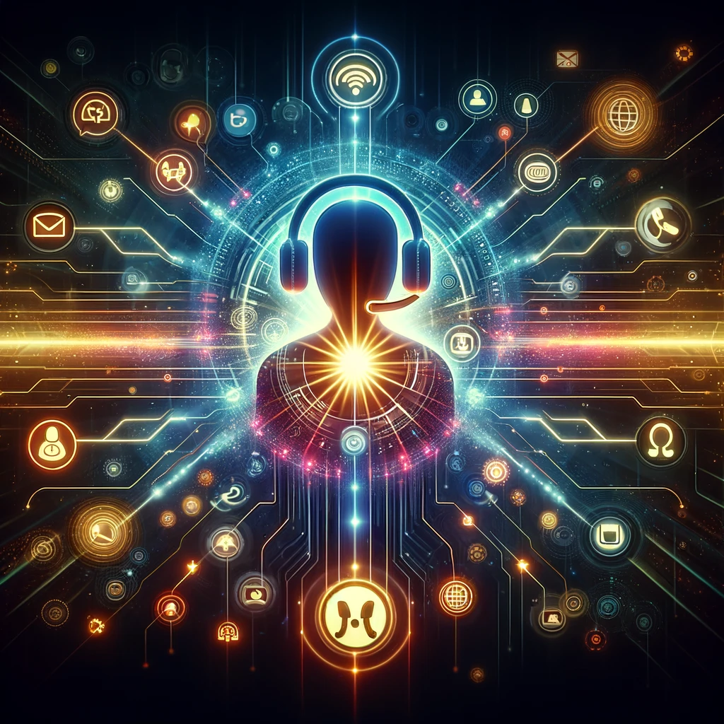 DALL·E 2024-02-18 22.07.16 - Visualize the concept of 'Customer Support' in the abstract a