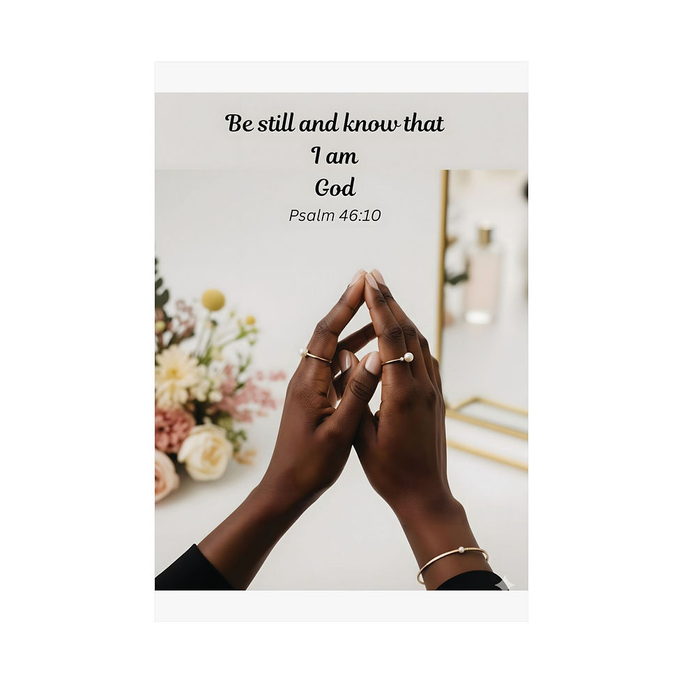 Inspirational Satin Poster, Be Still and Know That I Am God