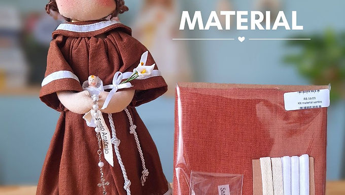Santo Antônio pequeno Kit MATERIAL