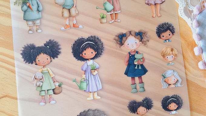 Transfer Cartela Crianças A4