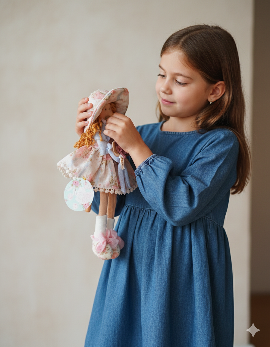 Miniatura: Boneca Sentadinha Romântica [2]