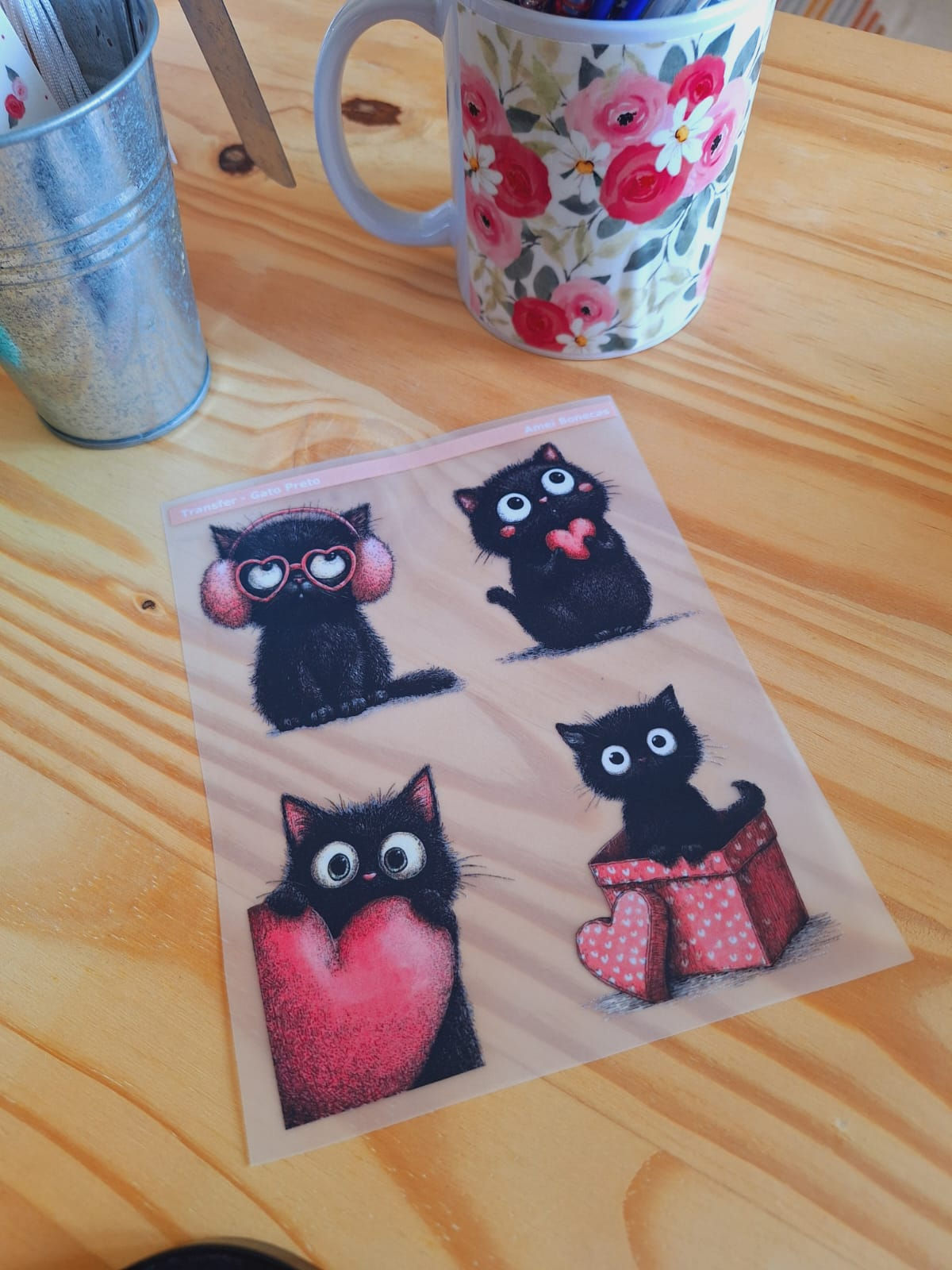 Transfer Gatos Pretos - G