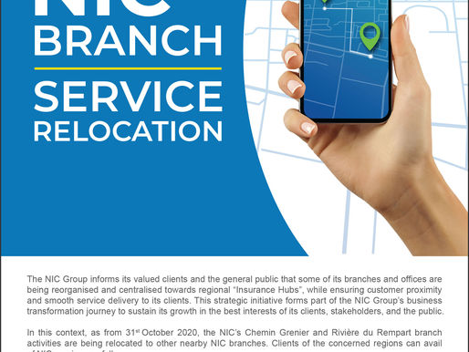 NIC Branch Service Relocation Notice